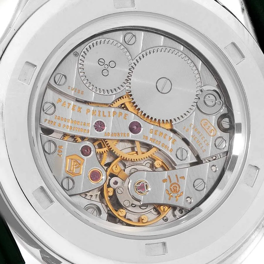 Đồng hồ Patek Phillipe Calatrava Travel Time White Gold Mother of Pearl Diamond Watch 4934 - Ảnh 3