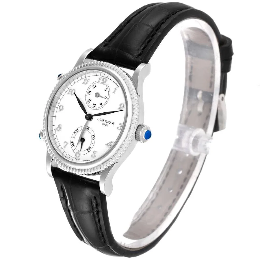 Đồng hồ Patek Phillipe Calatrava Travel Time White Gold Watch 4864 - Ảnh 5