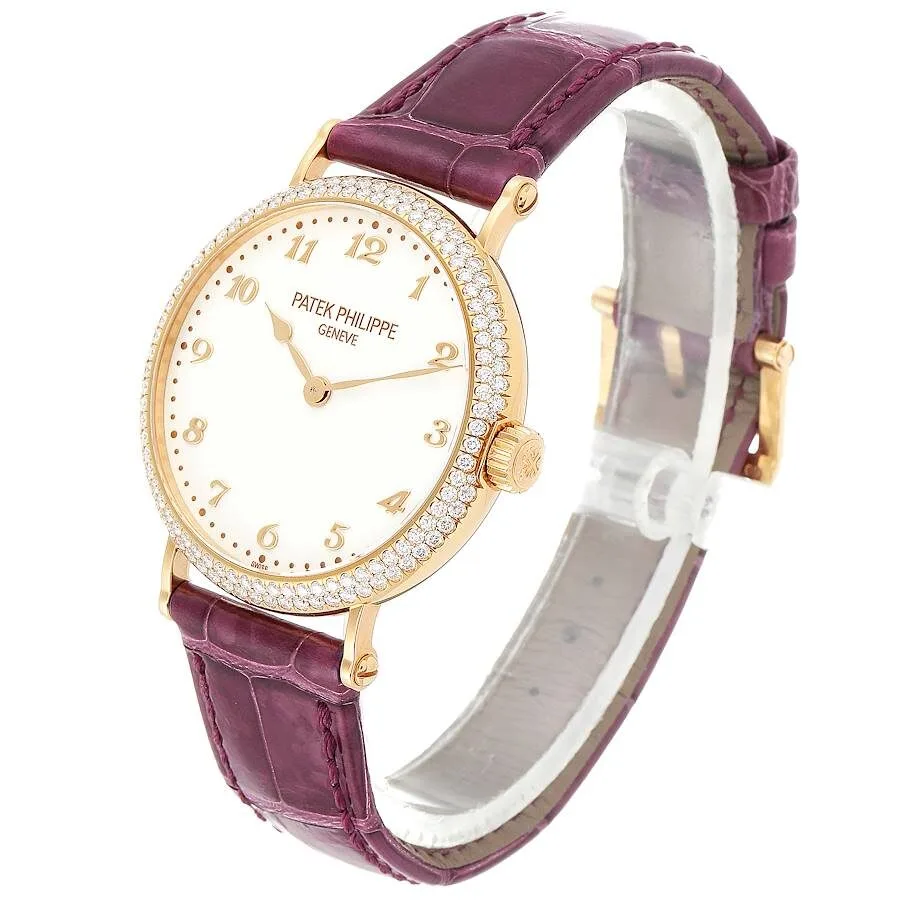 Đồng hồ Patek Phillipe Calatrava Ultra Thin Rose Gold Diamond Ladies Watch 7200 - Ảnh 4