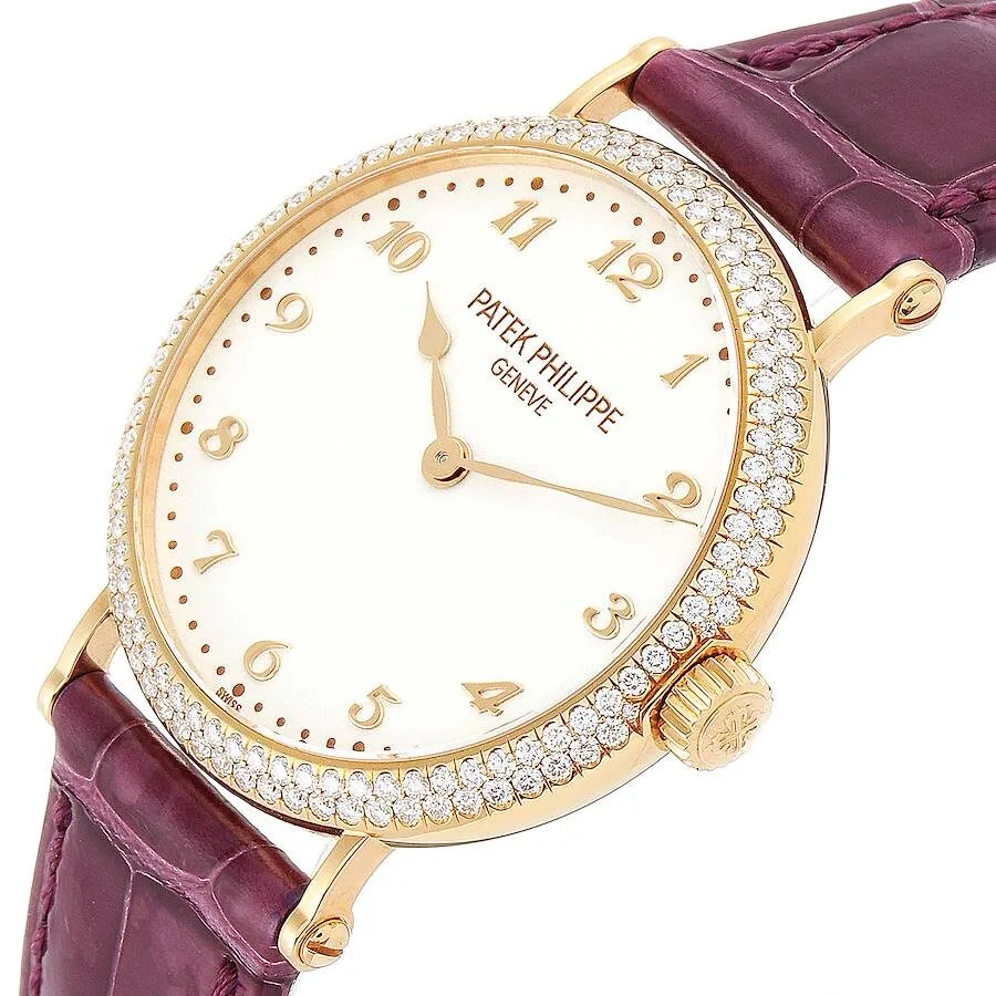 Đồng hồ Patek Phillipe Calatrava Ultra Thin Rose Gold Diamond Ladies Watch 7200 - Ảnh 3