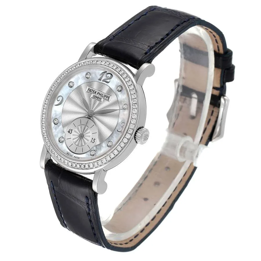 Đồng hồ Patek Phillipe Calatrava White Gold Mother of Pearl Diamond Ladies Watch 4959 - Ảnh 5