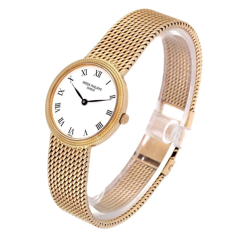 Đồng hồ Patek Phillipe Calatrava Yellow Gold Hobnail Bezel Ladies Watch 4819 - Ảnh 5