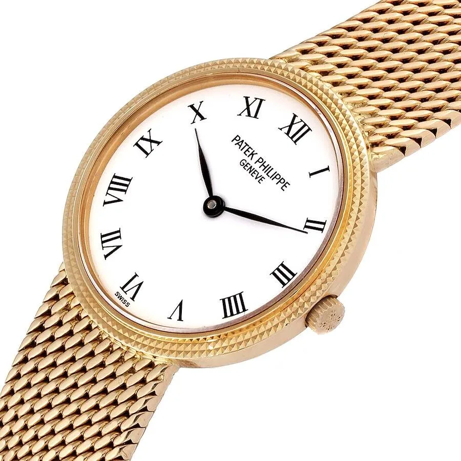 Đồng hồ Patek Phillipe Calatrava Yellow Gold Hobnail Bezel Ladies Watch 4819 - Ảnh 4