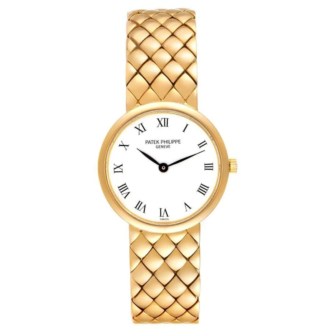 Đồng hồ Patek Phillipe Calatrava Yellow Gold White Roman Dial Ladies Watch 4821