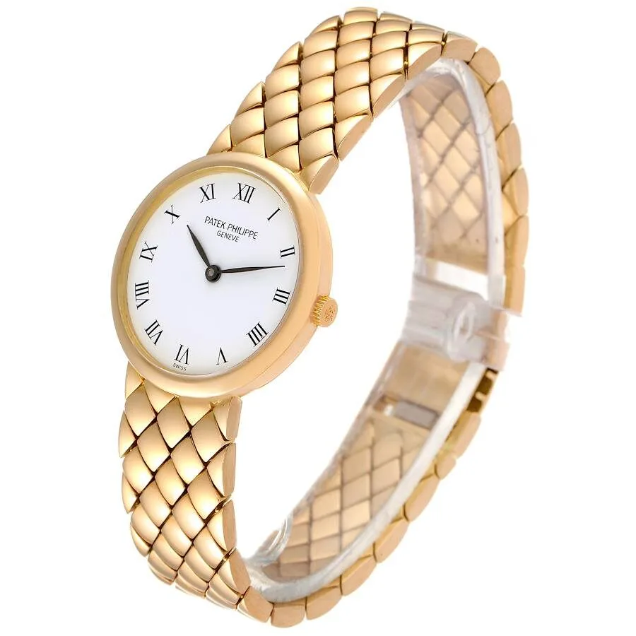 Đồng hồ Patek Phillipe Calatrava Yellow Gold White Roman Dial Ladies Watch 4821 - Ảnh 5