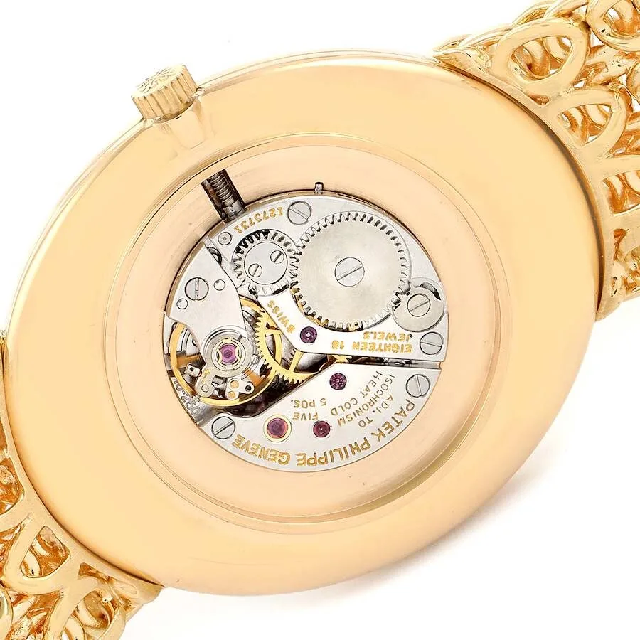 Đồng hồ Patek Phillipe Ellipse Yellow Gold Silver Dial Vintage Mens Watch 3598 - Ảnh 3