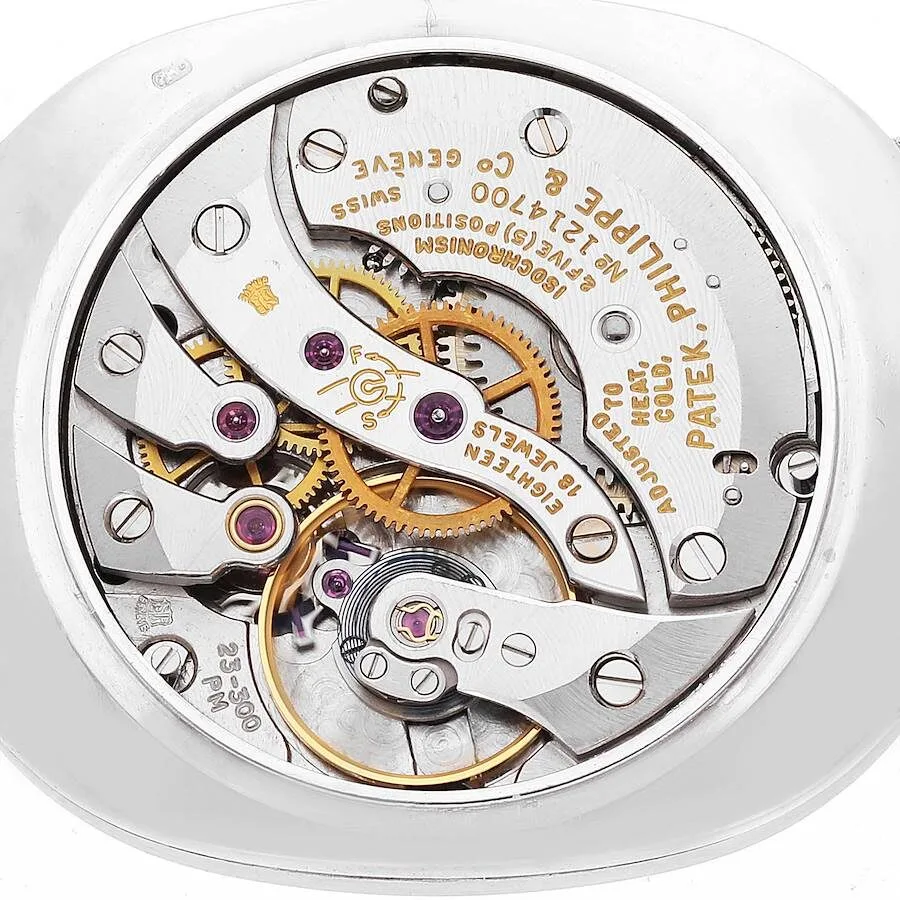 Đồng hồ Patek Phillipe Golden Ellipse 18k White Gold Blue Dial Ladies Watch 3548 - Ảnh 3