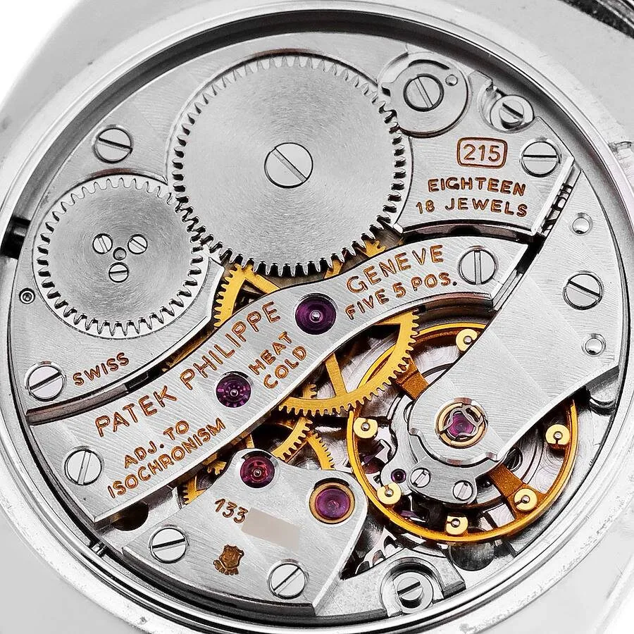 Đồng hồ Patek Phillipe Golden Ellipse 18k White Gold Silver Dial Mens Watch 3848 - Ảnh 3