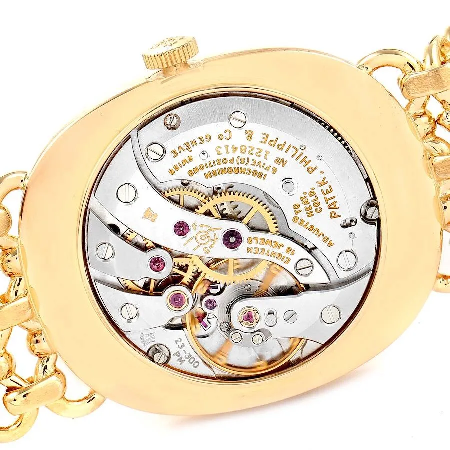 Đồng hồ Patek Phillipe Golden Ellipse 18k Yellow Gold Blue Dial Watch 3648 - Ảnh 3
