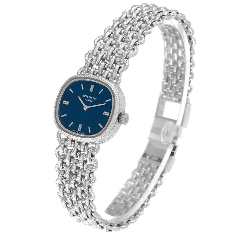 Đồng hồ Patek Phillipe Golden Ellipse Grande Taille Blue Dial Platinum Mens Watch 5738 - Ảnh 5