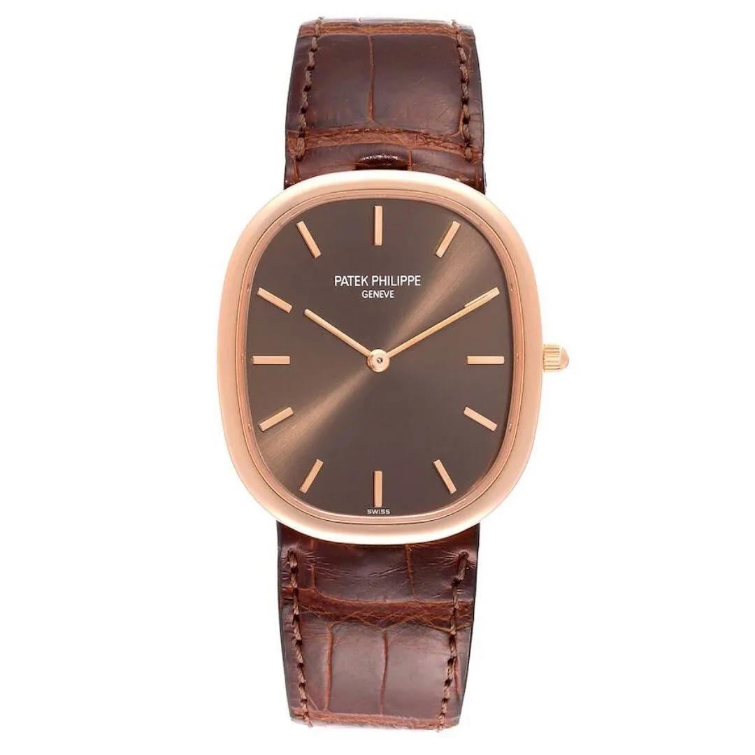 Đồng hồ Patek Phillipe Golden Ellipse Jumbo Rose Gold Automatic Mens Watch 3738