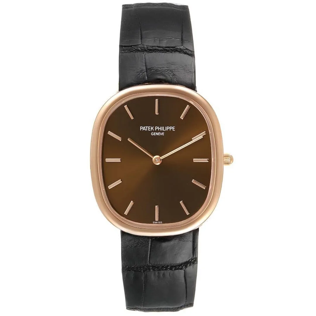 Đồng hồ Patek Phillipe Golden Ellipse Rose Gold Brown Dial Watch 3738