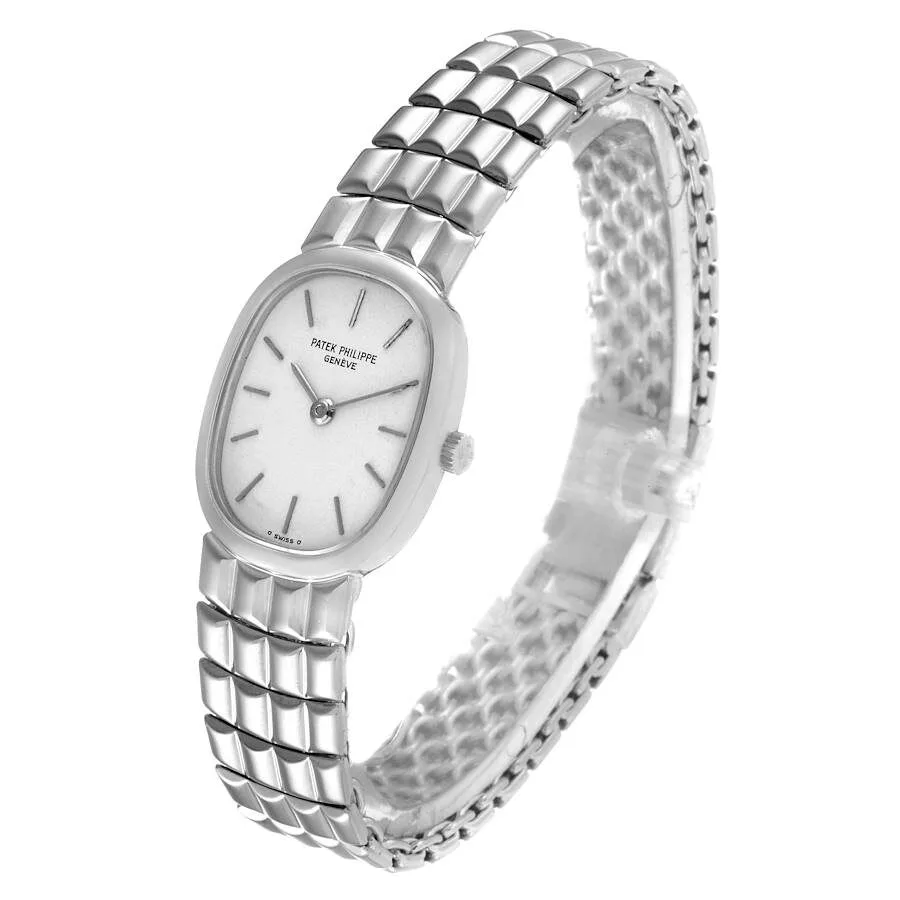 Đồng hồ Patek Phillipe Golden Ellipse White Gold Silver Dial Ladies Watch 4764 - Ảnh 5