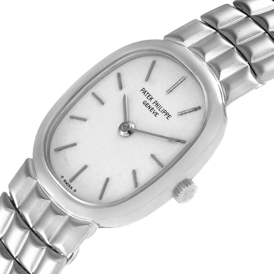 Đồng hồ Patek Phillipe Golden Ellipse White Gold Silver Dial Ladies Watch 4764 - Ảnh 4