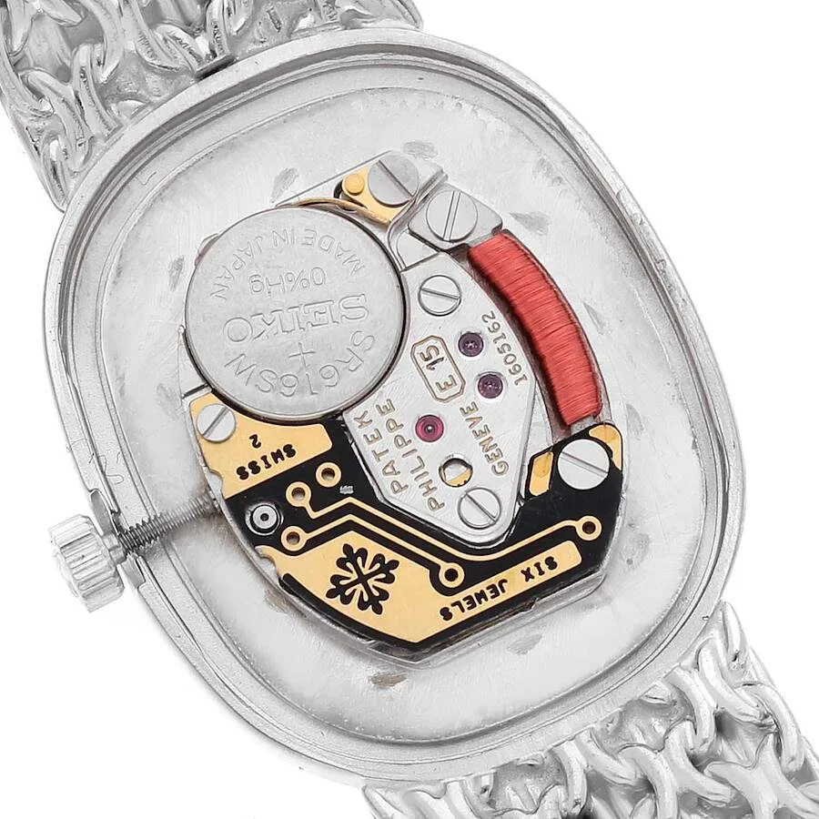 Đồng hồ Patek Phillipe Golden Ellipse White Gold Silver Dial Ladies Watch 4764 - Ảnh 3