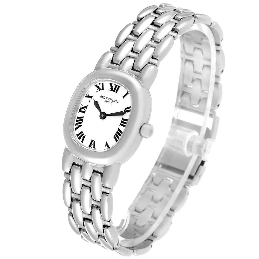 Đồng hồ Patek Phillipe Golden Ellipse White Gold White Dial Ladies Watch 4830 - Ảnh 5