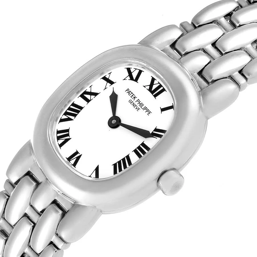Đồng hồ Patek Phillipe Golden Ellipse White Gold White Dial Ladies Watch 4830 - Ảnh 4