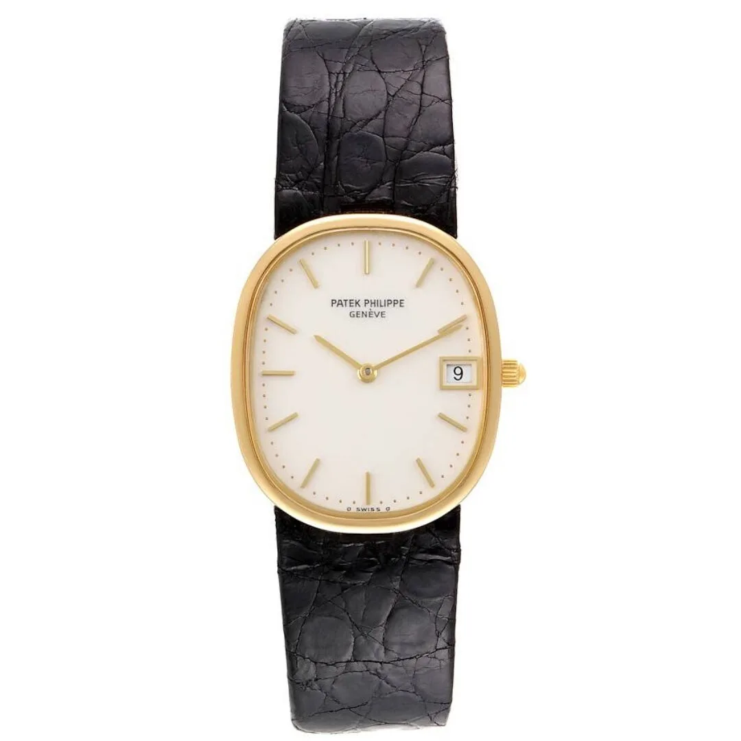 Đồng hồ Patek Phillipe Golden Ellipse Yellow Gold Ivory Dial Mens Watch 3788