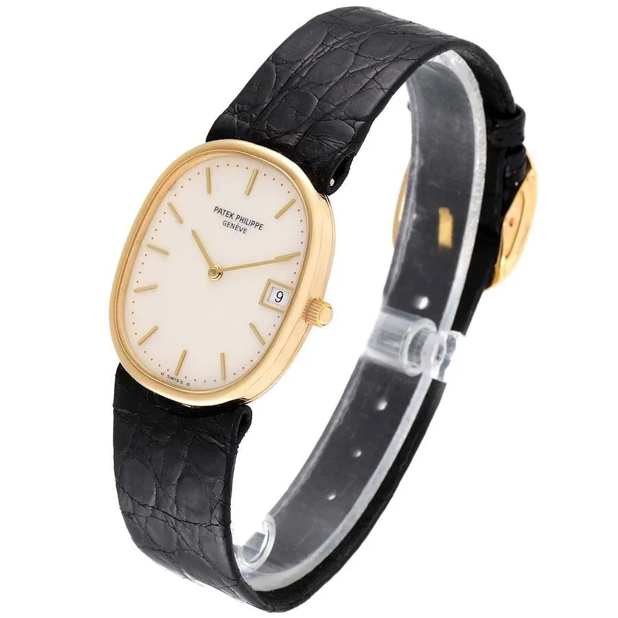 Đồng hồ Patek Phillipe Golden Ellipse Yellow Gold Ivory Dial Mens Watch 3788 - Ảnh 5