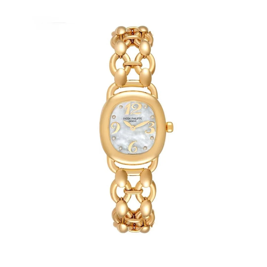 Đồng hồ Patek Phillipe Golden Ellipse Yellow Gold MOP Diamond Dial Ladies Watch 4830