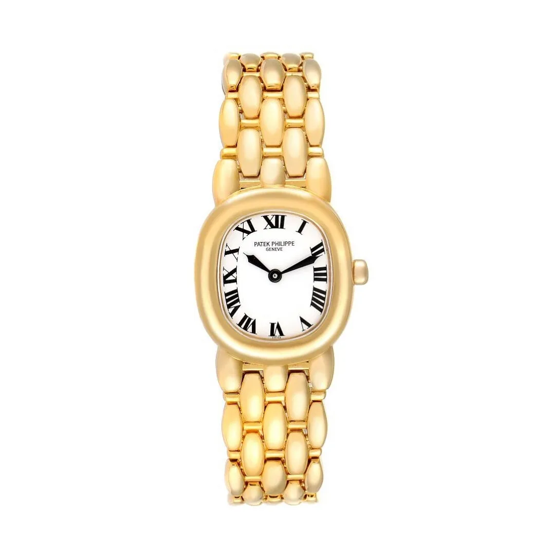 Đồng hồ Patek Phillipe Golden Ellipse Yellow Gold White Dial Ladies Watch 4830