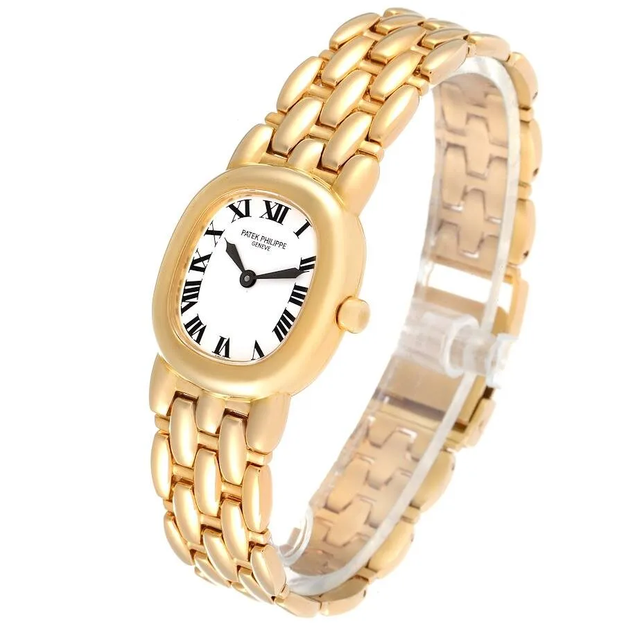 Đồng hồ Patek Phillipe Golden Ellipse Yellow Gold White Dial Ladies Watch 4830 - Ảnh 5