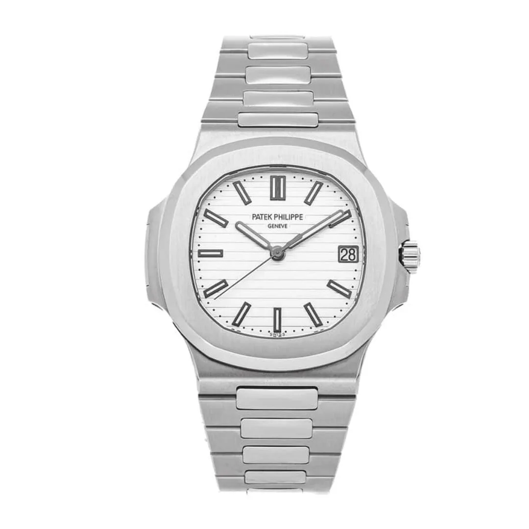 Đồng hồ Patek Phillipe Nautilus Jumbo White Dial 5719/10G-010 Iced Out