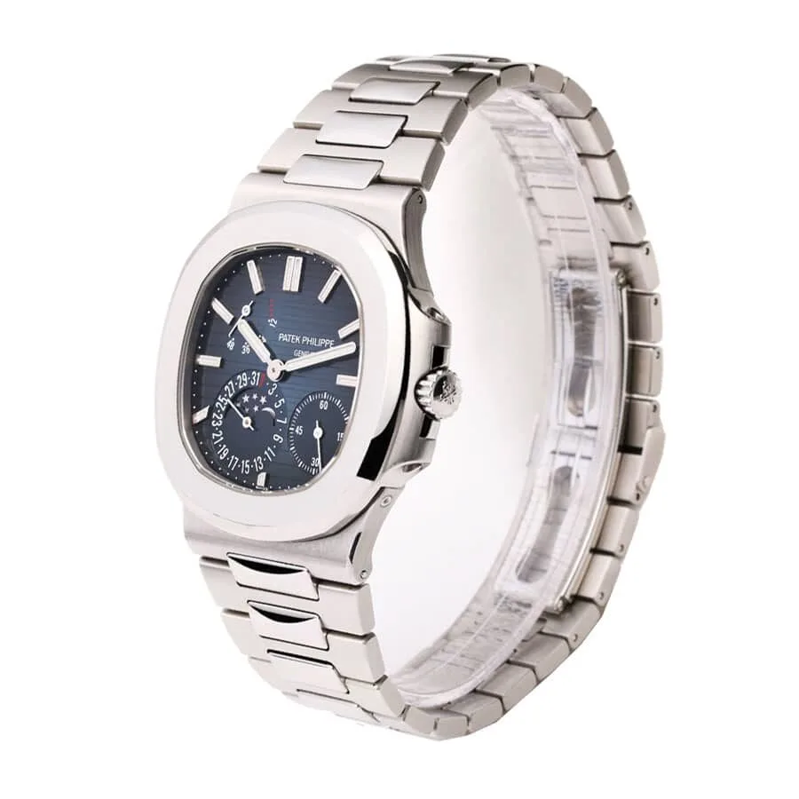 Đồng hồ Patek Phillipe Nautilus Steel Blue Dial Moon Phase 5712/1A-001 - Ảnh 4